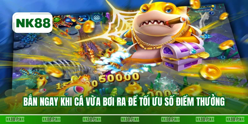 Bắn ngay khi cá vừa bơi ra để tối ưu số điểm thưởng